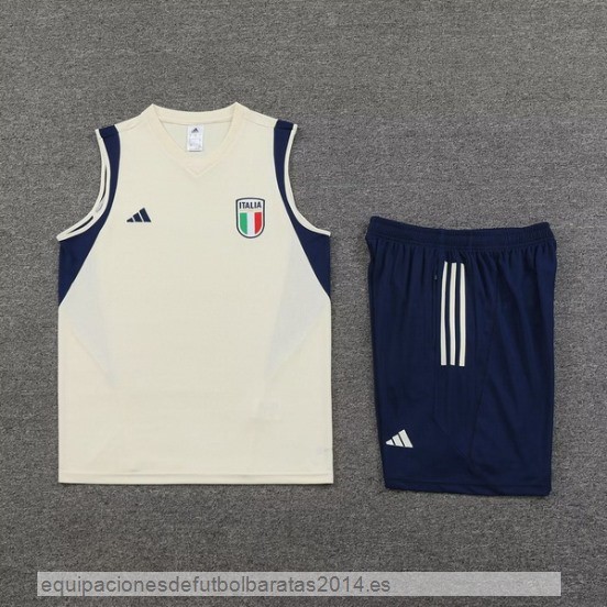 Nuevo Entrenamiento Sin Mangas Conjunto Completo Italia 2023 Amarillo Azul Baratas